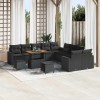 VidaXL Set de canapele pentru grădină 13 pcs Negru 90 x 55 x 71 cm 3363624