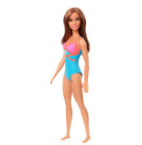 Cumpara ieftin Papusa Barbie satena cu costum de baie rosu-albastru