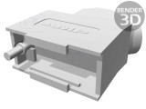 TE Connectivity Carcasă metalică D-Sub 9pin și HD 15pin, 45&deg;, filet UNC 4-40