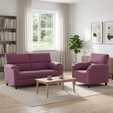 Set de canapea 2 pcs Violet Catifea