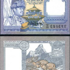 NEPAL █ bancnota █ 1 Rupee █ 1991 █ P-37 █ semnatura 13 █ UNC █ necirculata