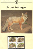 K&acirc;rg&acirc;zstan 1999 - Vulpea Corsac, Set WWF,4 poze, MNH, (vezi descrierea), Nestampilat