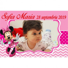 Marturii botez magneti Handmade by Diana Puiu Minnie Mouse MDFM 24 foto