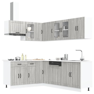 vidaXL Set de dulapuri de bucătărie 11 piese &amp;bdquo;Lucca&amp;rdquo; lemn Sonoma gri 3314897 foto