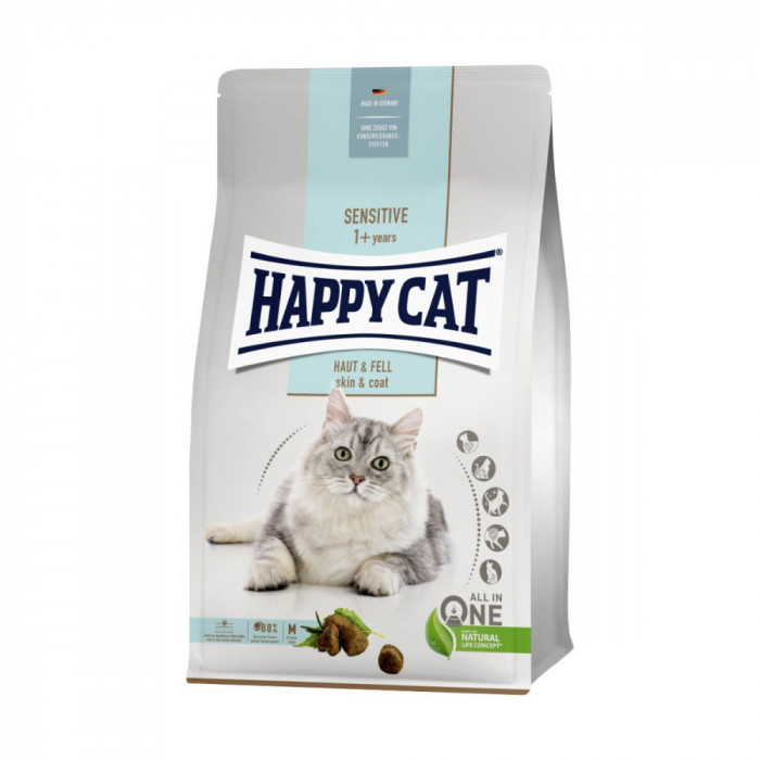 Happy Cat Sensitive Haut &amp;amp; Fell / piele &amp;amp; blană 300 g