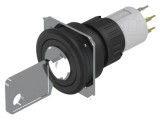 Comutator rotativ cu cheie EAO 22mm, 2 NC + NO, poziții stabile