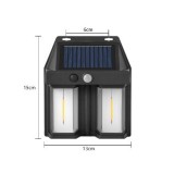 Lampa Solara LED Decorativa de Perete, Flippy, pentru exterior, suspendata, 15x13x6 cm, Neagra
