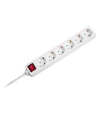 Prelungitor 6 prize cu intrerupator 1.5m 3G1.5mm2 alb V-TAC SKU-8768
