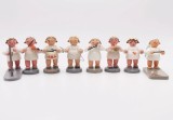 8 x Figurine lemn Erzgebirgische Volkskunst KWO - vechi vintage