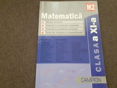 MATEMATICA CLAS A XI A M2 MARIUS BURTEA foto
