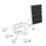 Sistem pentru iluminat cu 4 becuri LED, panou solar 9V/12W si 1xUSB incarcare