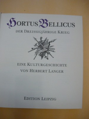 HERBERT LANGER - HORTUS BELLICUS ( DER DREISSIGJAHRIGE KRIEG ) foto