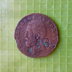 D865-Moneda Carol 1 Romania regat bronz 2.5 cm.