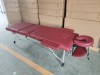 Masa Masaj Portabila Aluminiu 3 Sectiuni, 180cm, Reglabila 60-80cm, Piele Eco, Rosu + Geanta Transport