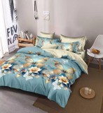 Cumpara ieftin Lenjerie Pat Sting Sf199, Bumbac, 6 Piese, Fara Elastic, Albastru, Imprimeu