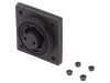 Conector circular mama BULGIN IP68, 2 pini, 12A, poliamida, montare pe panou