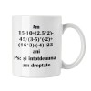 Cana alba personalizata matematica, INOVATIX&reg;. 330ml, Oem