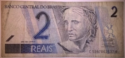 Bancnota Brazilia - 2 Reais 2009 foto