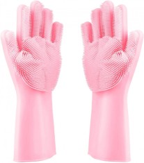 Manusi profesionale din silicon cu perii pentru spalat vasele si pentru protejarea mainilor, reutilizabile, MyStyle&reg; Kitchen
