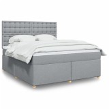 VidaXL Pat continental, gri deschis, 180x200 cm, material textil 3291373