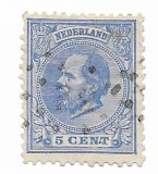 Olanda - Regele William al III-lea al Olandei, 1872-1888 - 5 C, obliterat