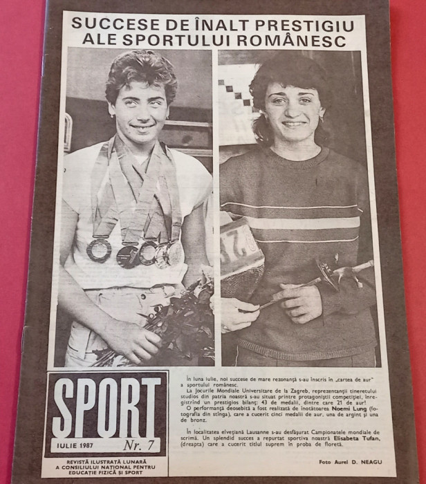 Revista SPORT nr.7/iulie 1987 (Steaua Bucuresti castiga Cupa Romaniei)