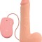 Vibrator cu Ventuza Real Rapture 9, PVC, Natural, 26 cm