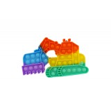 Jucarie antistres din silicon Flippy, Pop it Now and Flip It ,Excavator ,Multicolor ,Model 4