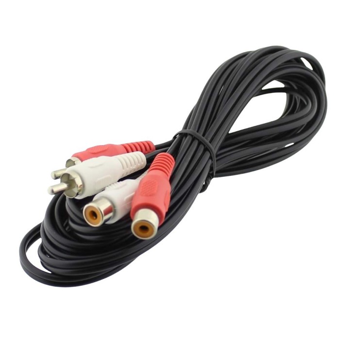 Cablu 2xRCA tata la 2xRCA mama, lungime 3 m, L100755