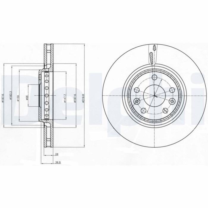 DELPHI BG4266 Disc frana