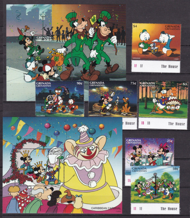 Grenada Grenadines 1996 Disney MI 2219-2224 + 2 bl.347,348 MNH