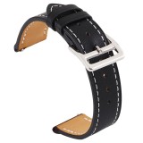 Curea piele, compatibila cu Garmin Vivoactive 4, Telescoape QR, 22mm, Black Night, Very Dream
