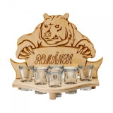Set 6 pahare Shot cu suport model urs 50ml Zilan EXT 10300