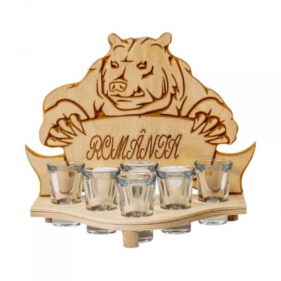 Set 6 pahare Shot cu suport model urs 50ml Zilan EXT 10300 foto