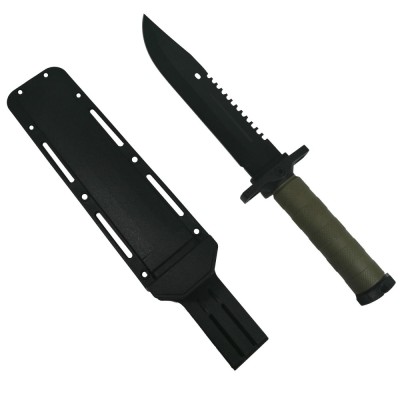 Cutit de vanatoare IdeallStore&amp;reg;, Jungle Helper, negru, 34.5 cm, teaca inclusa foto