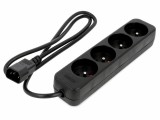 Prelungitor pentru UPS C14 la 4 x Schuko 1m, PS0-04E-0100-IEC-BK