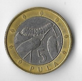 Moneda 5 pula 2007 - Botswana foto