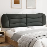 VidaXL Pernă pentru tăblie de pat, gri &icirc;nchis, 200 cm, material textil