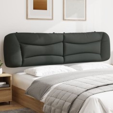 vidaXL Pernă pentru tăblie de pat, Hvar, gri &icirc;nchis, 200 cm, material textil 374617