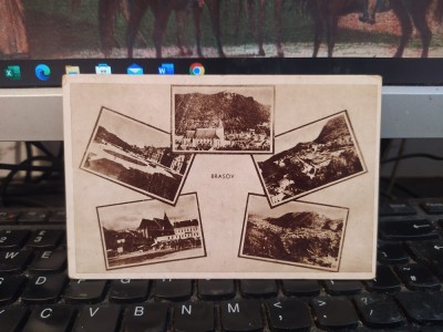 Brașov, C&amp;acirc;teva aspecte, vedere compusă, 5 imagini, circulație 6 dec. 1946, 205 foto