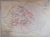 Harta Romania Mare - Debite si Forte Hidraulice, 90x70cm, Litografie rara 1924, Ing. Sophian, Fr.Wahnig