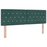 vidaXL Tăblie cap cu headboard Verde &icirc;nchis 160 cm Piele artificială 42007096