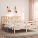 Cumpara ieftin Cadru de pat cu tăblie, 160x200 cm, lemn masiv