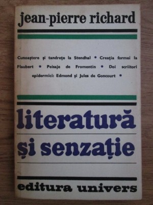 Jean Pierre Richard - Literatura si senzatie foto
