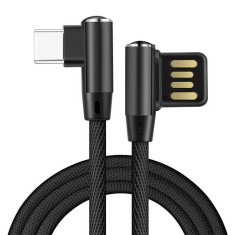 Cablu incarcare Negru la 90 grade MicroUSB Type-C Tip C MU1cn ZTE Grand S Flex foto