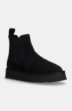 Copenhagen botine de zăpadă femei, culoarea negru, cu toc plat, izolat, CPH258