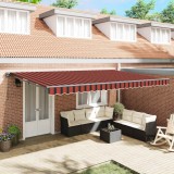 vidaXL Cortina Retractabilă Portocalie și maro 500x300 cm țesătură