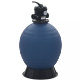 Filtru Nisip Piscina vidaXL, 560mm, 10m&sup3;/h, 6 Funcții, Albastru, Supapă 6 Poziții, Furtun 32/38mm