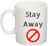 Cana alba personalizata &quot;Stay Away&quot;, INOVATIX&reg;. 330ml