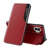 Husa Nothing Phone (1) Eco Leather View flip tip carte, rosu